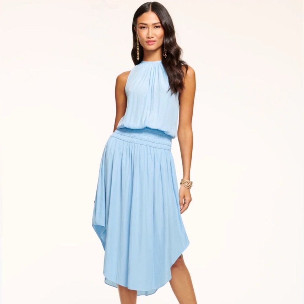 Ramy Brook Light Blue Halter Midi Dress